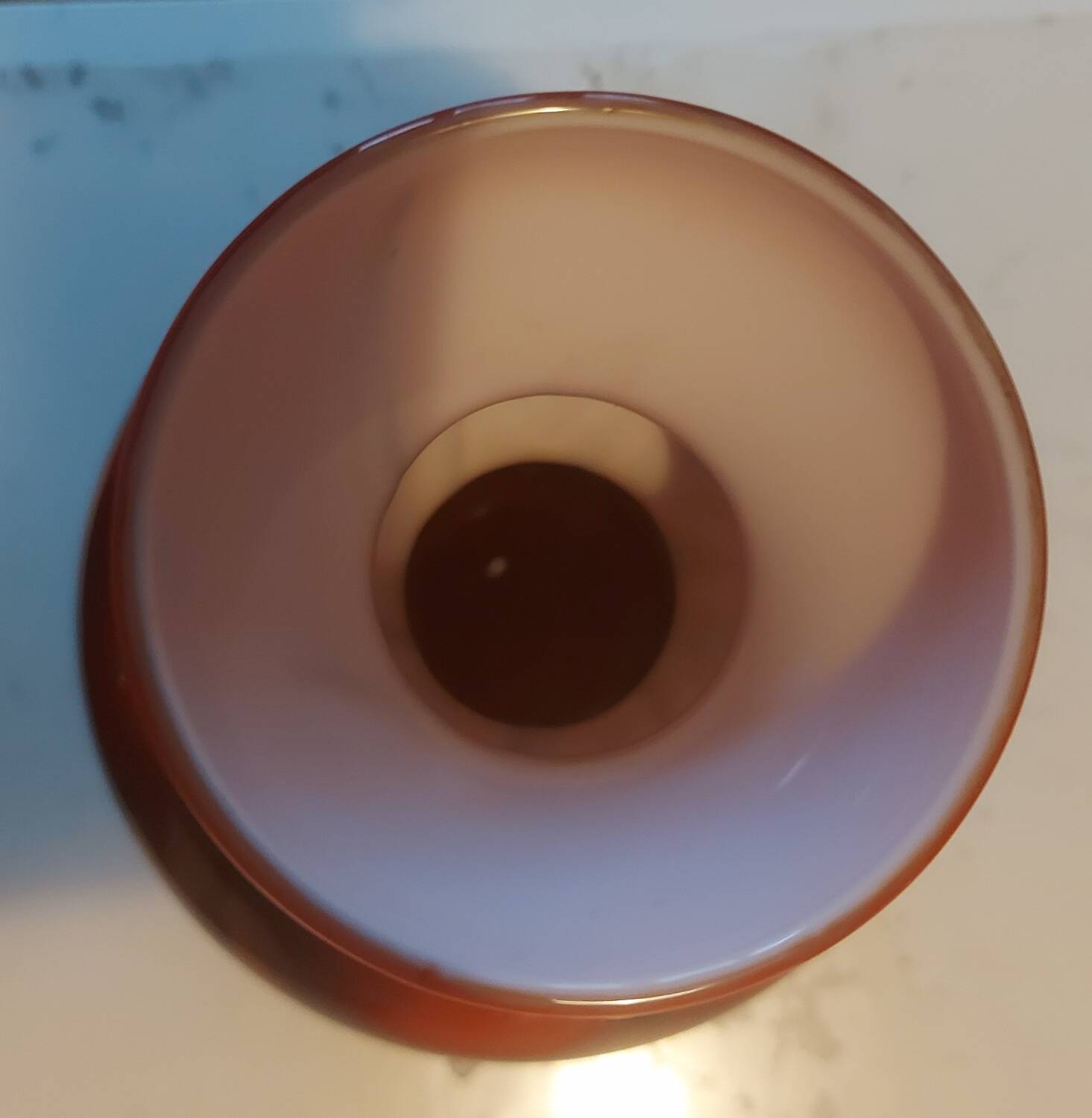 Vintage red opaline vase