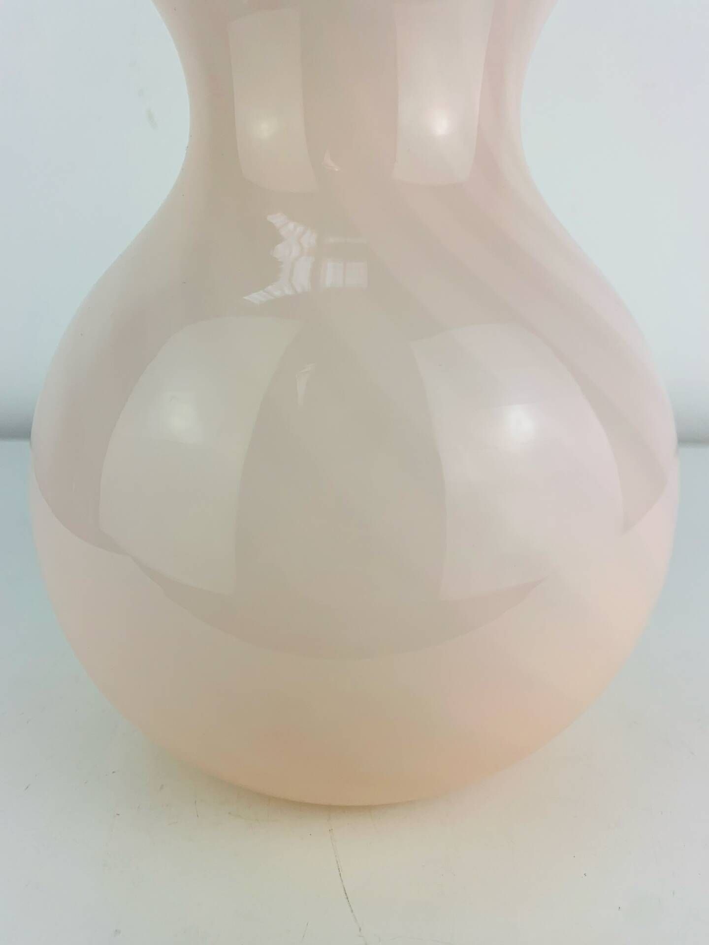 Blown glass vase from Murano, pink, Italy
