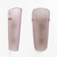 Pair of Murano Glass Wall Sconces in Pink Ribbed Glass and Brass, Italy