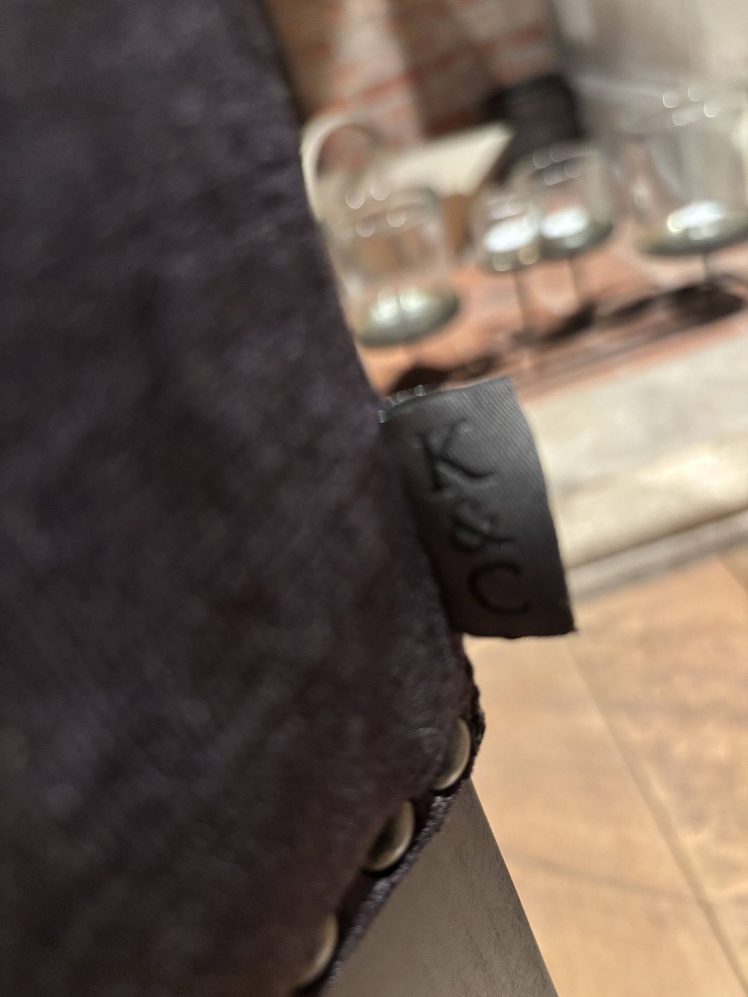 set of 8 upholstered dining chairs in black velvet
