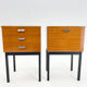 Set of mid-century bedside tables Czechoslovakia
