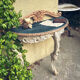 Antique patinated console
