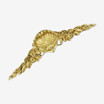 Grand fronton aux plumes de paon, style Louis XVI, du XIXe