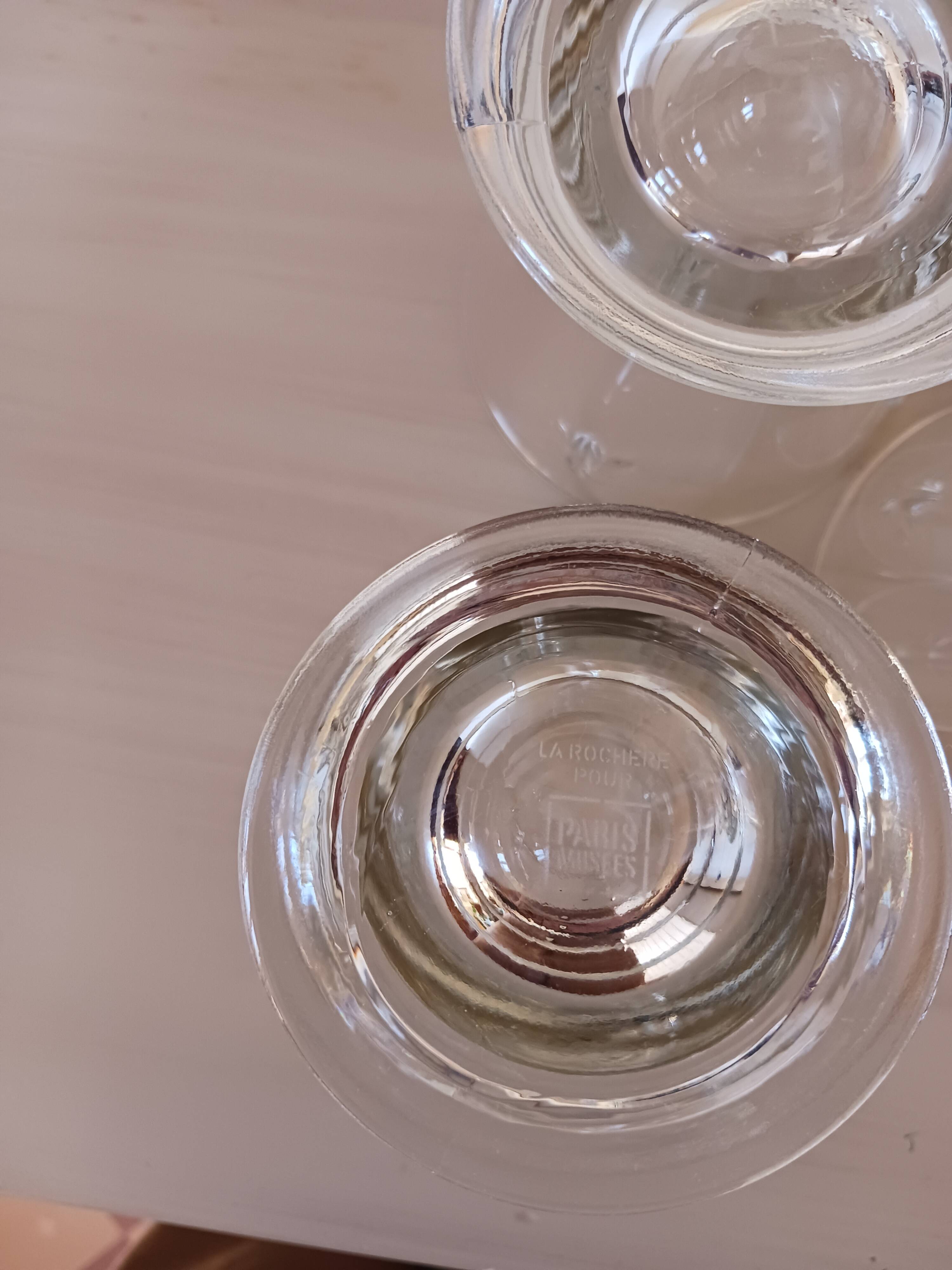 Verres à eau La Rochère, pour Paris Musées