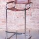 Bauhaus Bar Chair in Chromed Steel and Faux Leather, Germany, 1970s
