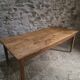Antique French farmhouse dining table in oak and poplar, 1850–1900