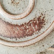 Set of 5 dessert plates by Jean Tessier, Le Cep, in pyrite stoneware.