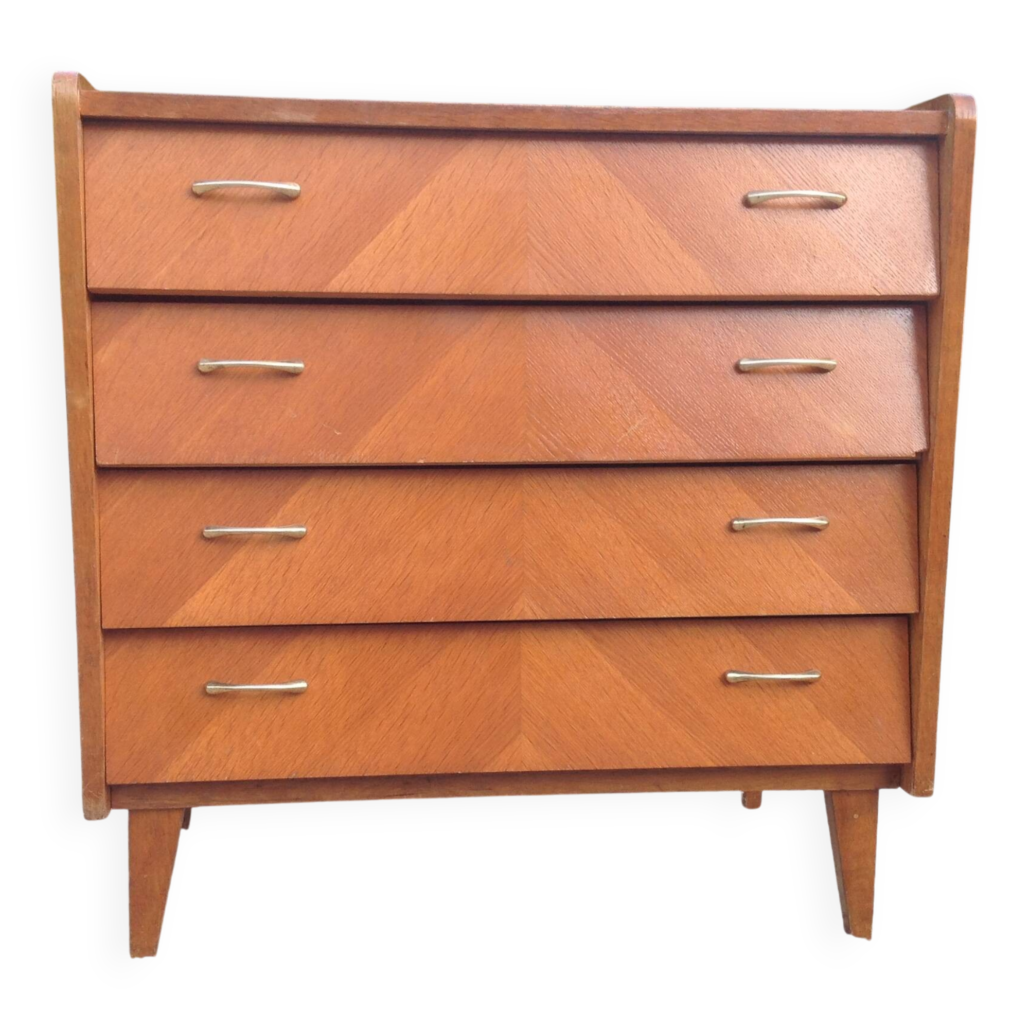 Vintage chest of drawers from the 60s with compass feet