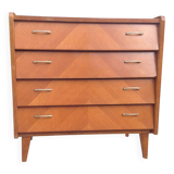 Vintage chest of drawers from the 60s with compass feet