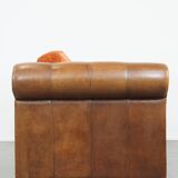 Luxurious 2.5 seater sheepskin leather sofa of top quality