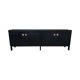 Brutalist black oak sideboard Belgium 1970s
