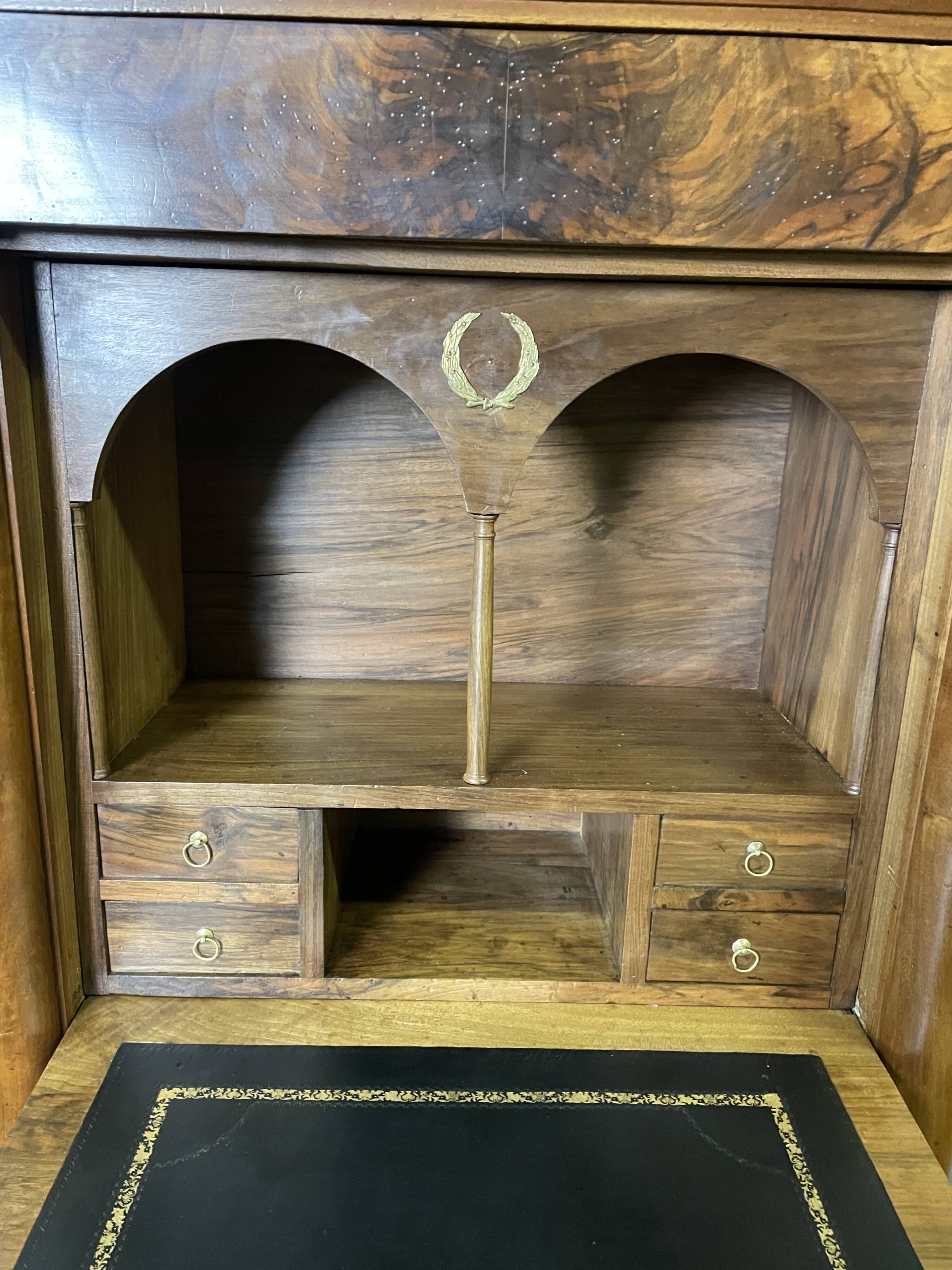 Empire period walnut secretary
