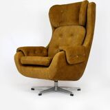 Fauteuil lounge pivotant restauré de Up Zavody, Tchéquie, 1970