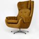 Fauteuil lounge pivotant restauré de Up Zavody, Tchéquie, 1970