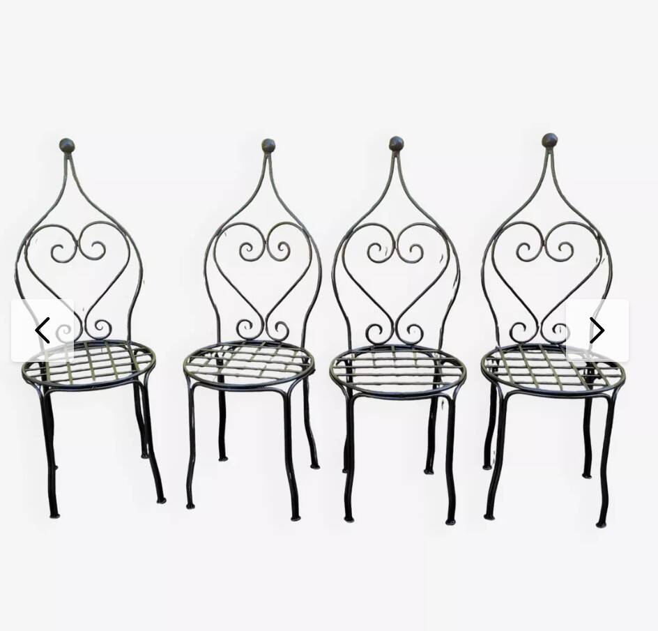Vintage wrought iron chairs