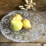 Coupe à fruits en verre ciselé