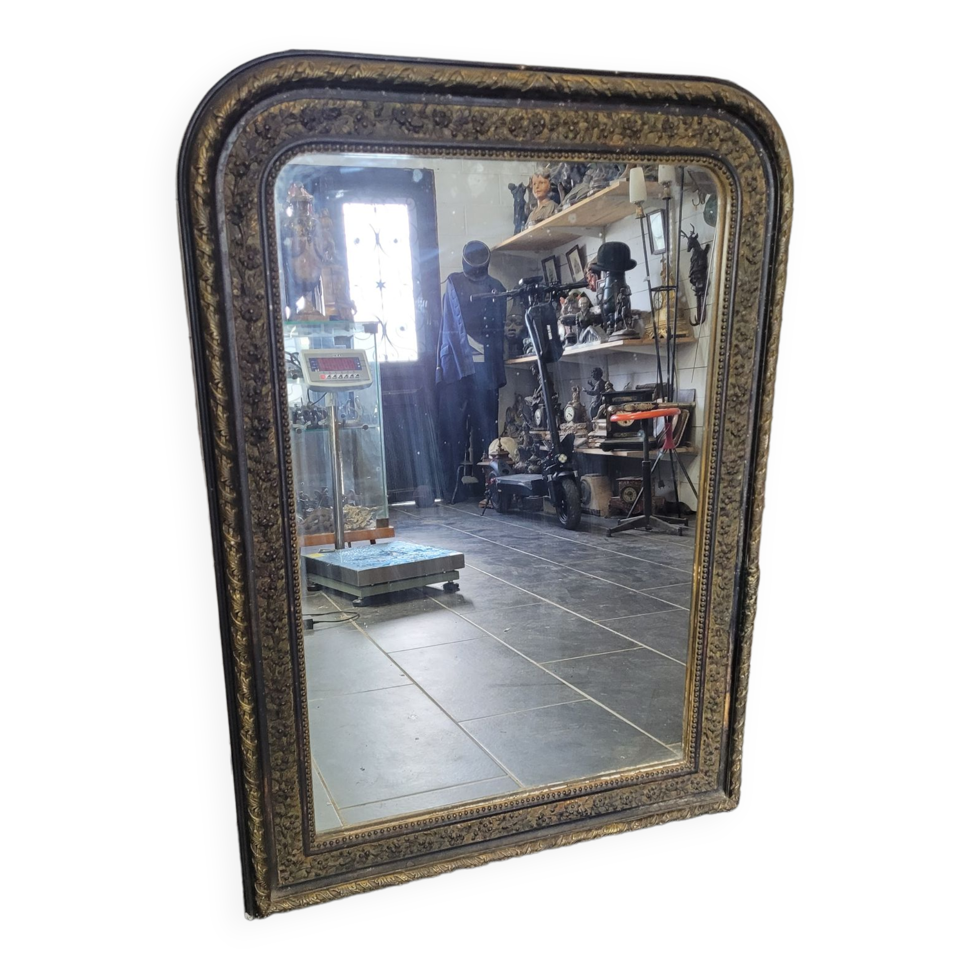 Old mirror Napoleon III, 101×74cms