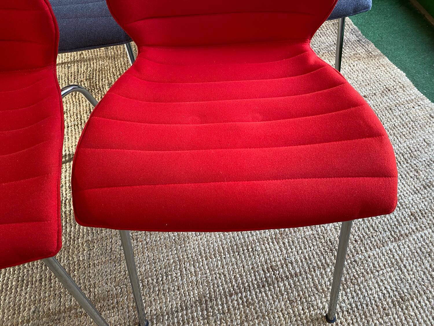 Pair of Mauï soft kartell red chair design Vico Magistretti
