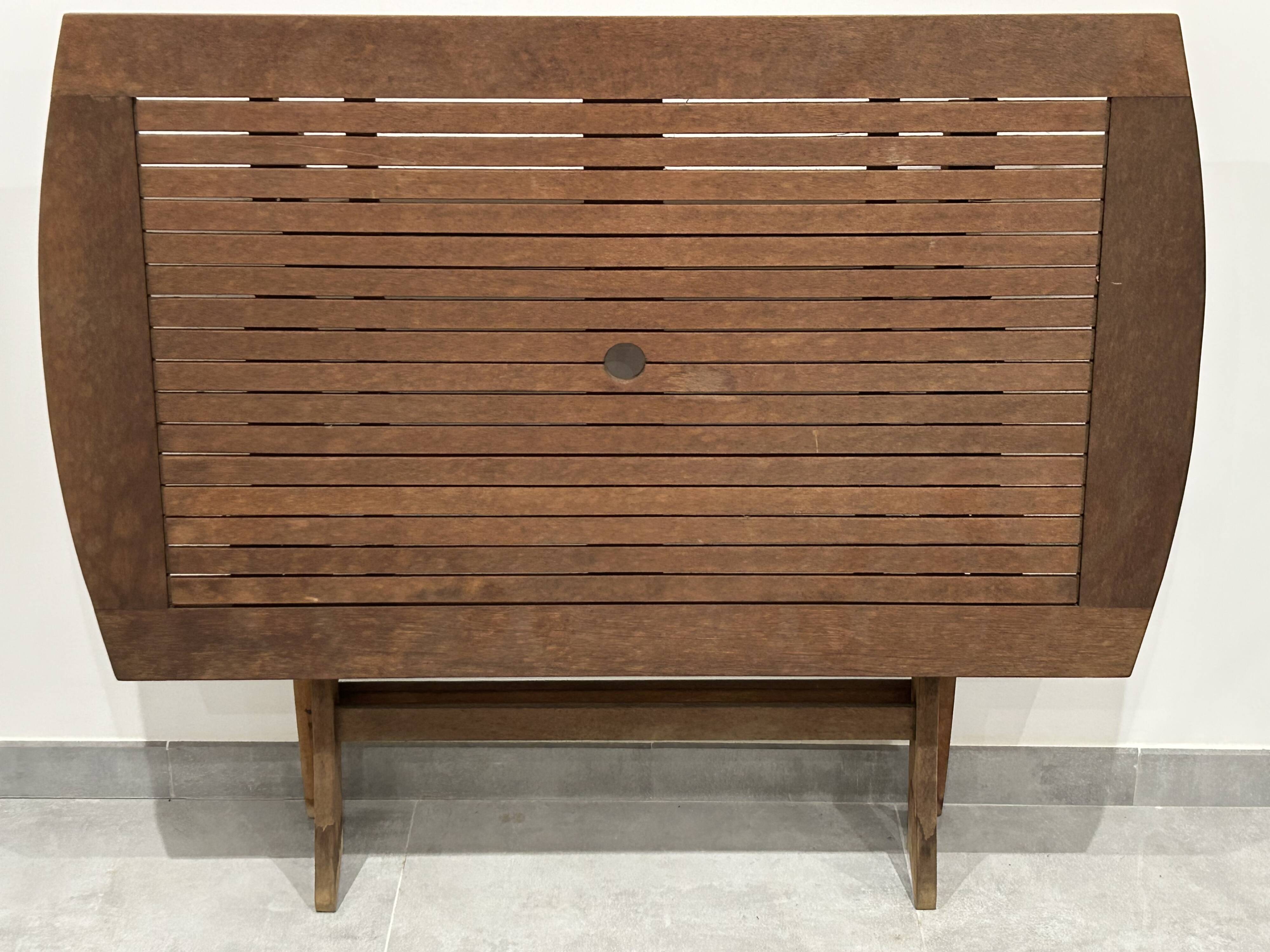 Table pliante bois exotique terrasse