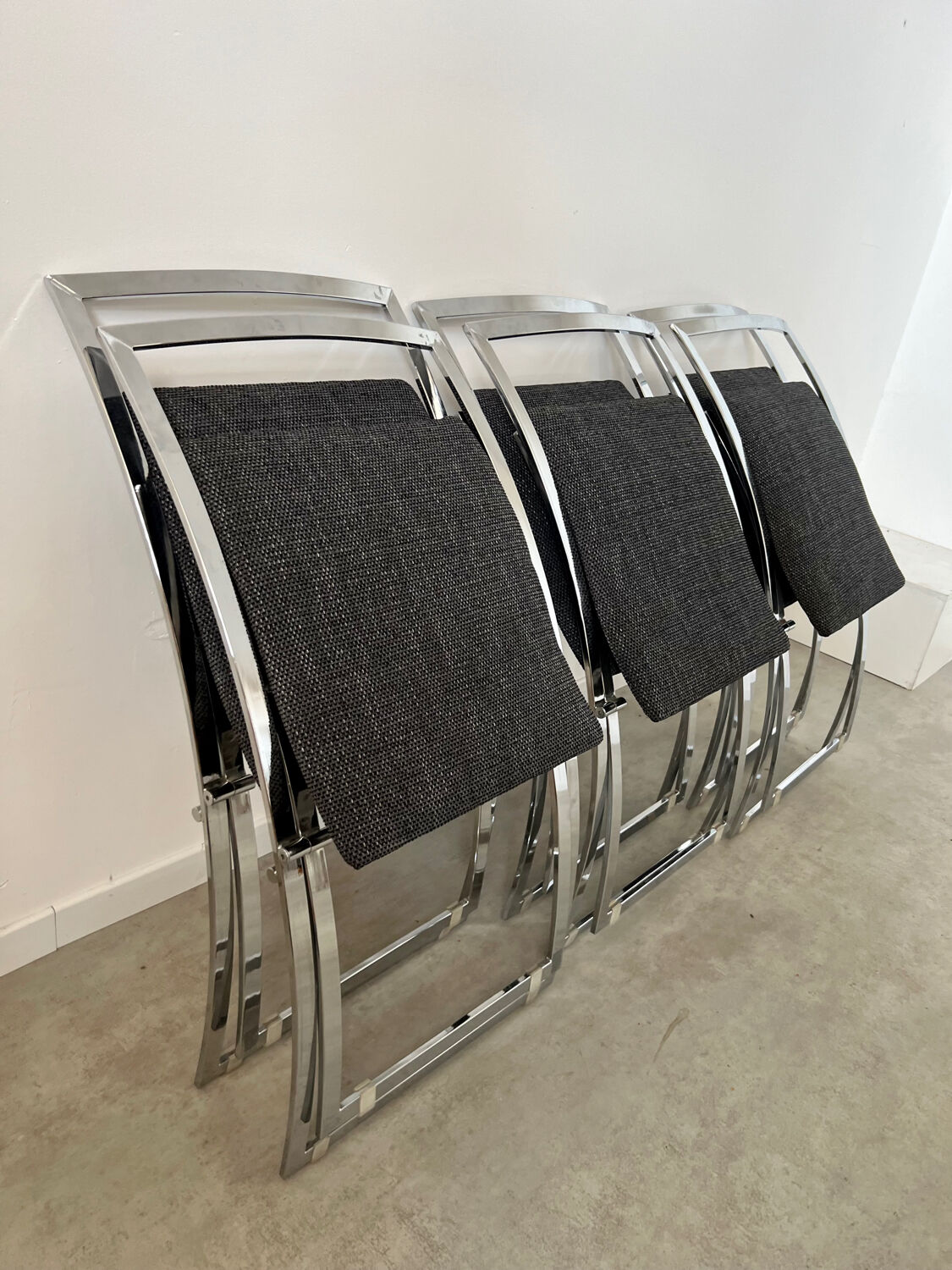 Table et 6 chaises pliante Luisa vintage design italien Marcelo Cuneo