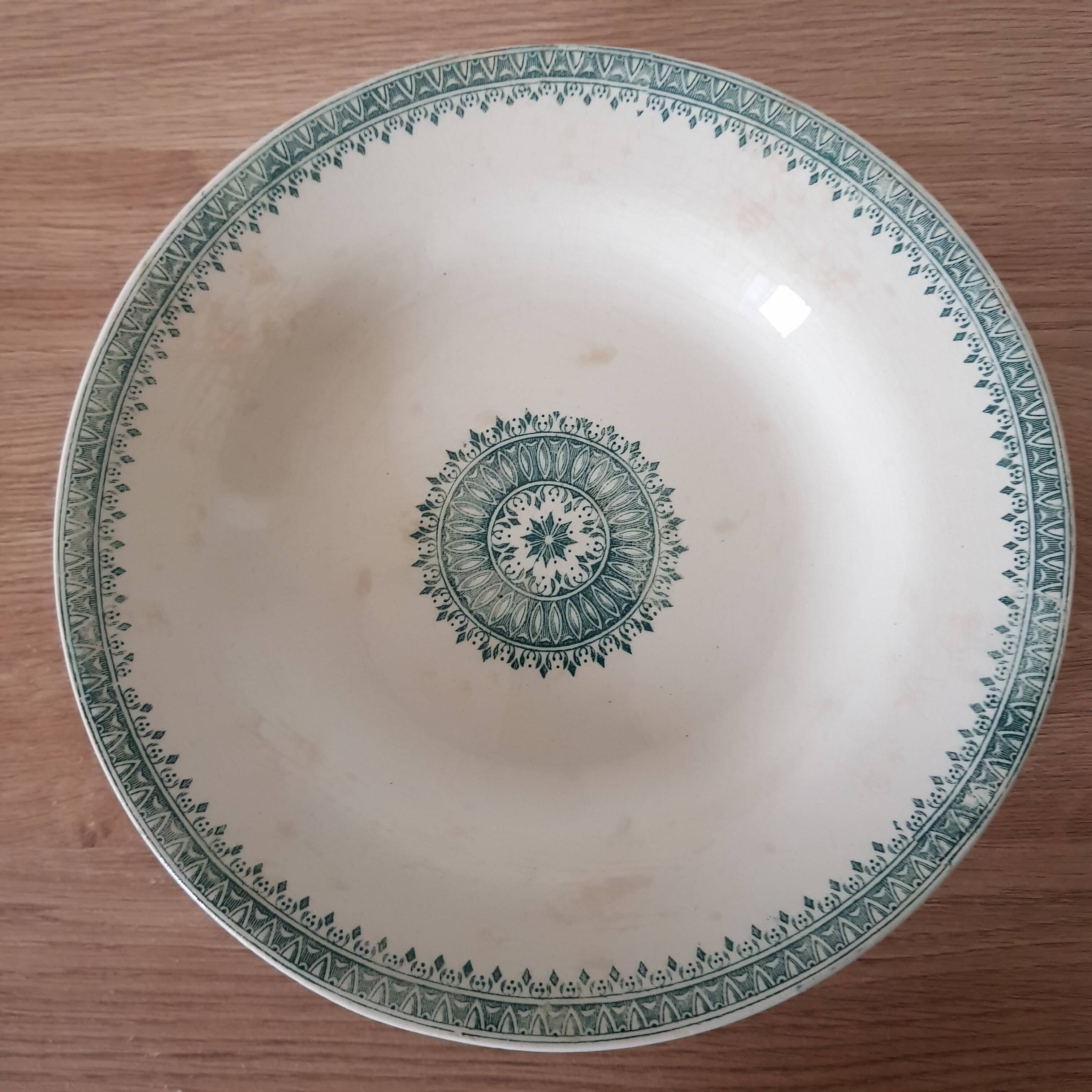 6 old Creil Montereau soup plates