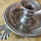 Aluminum poucier candle holder
