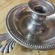 Aluminum poucier candle holder