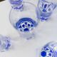 6 vintage drinking glasses from Italy from the 1980s - Set of transparent royal blue water glasses - Mid-Century design