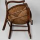 Vintage set of 2 Louis-Philippe armchairs from the 19th century, cherry wood chairs, hand-woven straw seats, antique Italian seat, elegant gift.