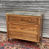 Chest of drawers in mahogany forming secretary of the period louis xvi