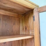 Glass cabinet or display case in pine 1950
