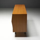 Mid-Century Modern Sideboard with Hammered Metal Façade, France, 1960s