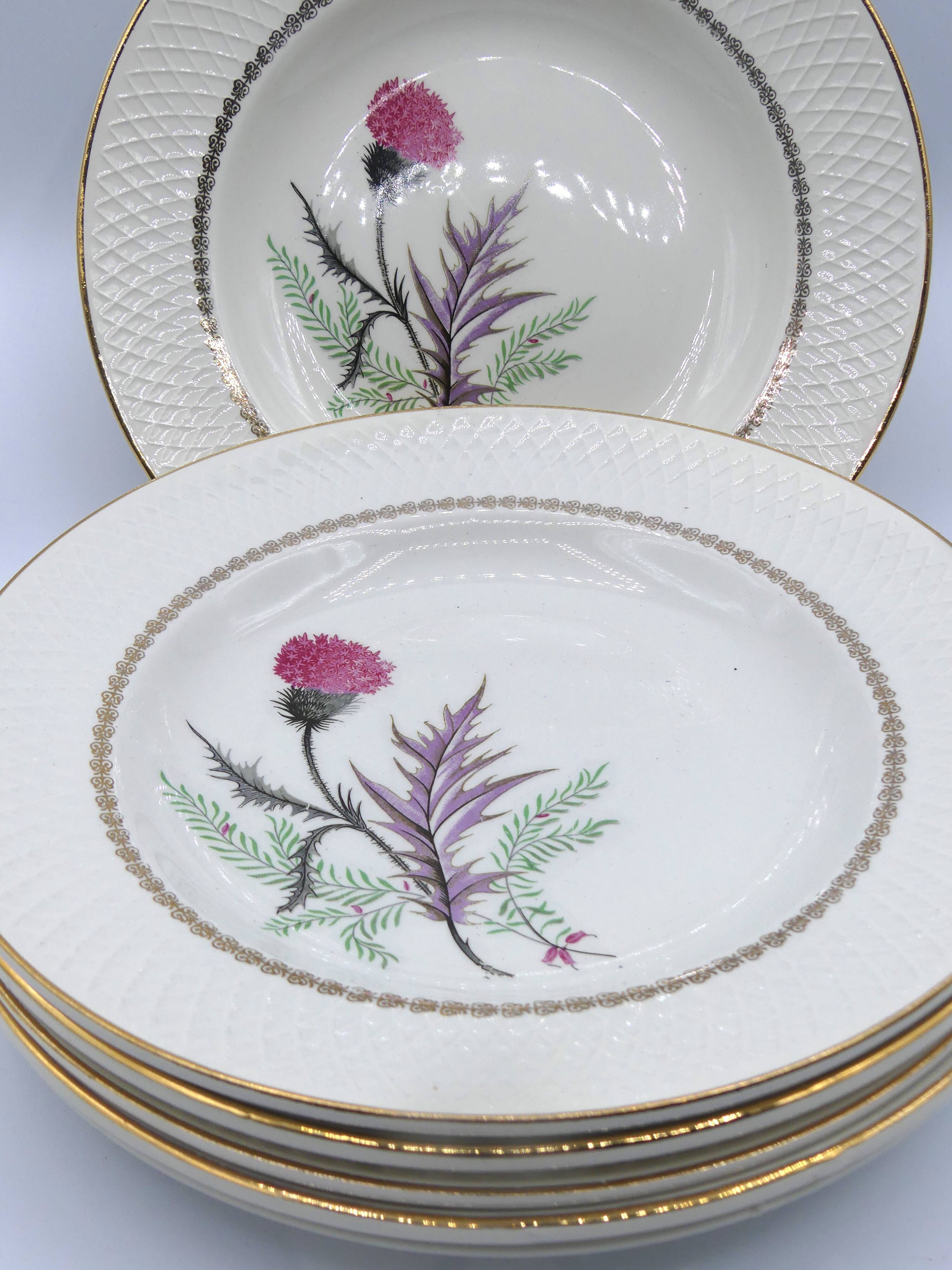 6 plates Moulin des Loups Imperia hollow