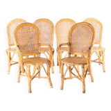 Set of 6 rattan chairs