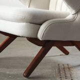 Pair of vintage Svend Skipper “Model 91” lounge chairs, Denmark, 1960s