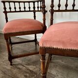 Pair of Renaissance-style corner chairs