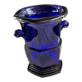 Seau a glacons verre bleu de bristol