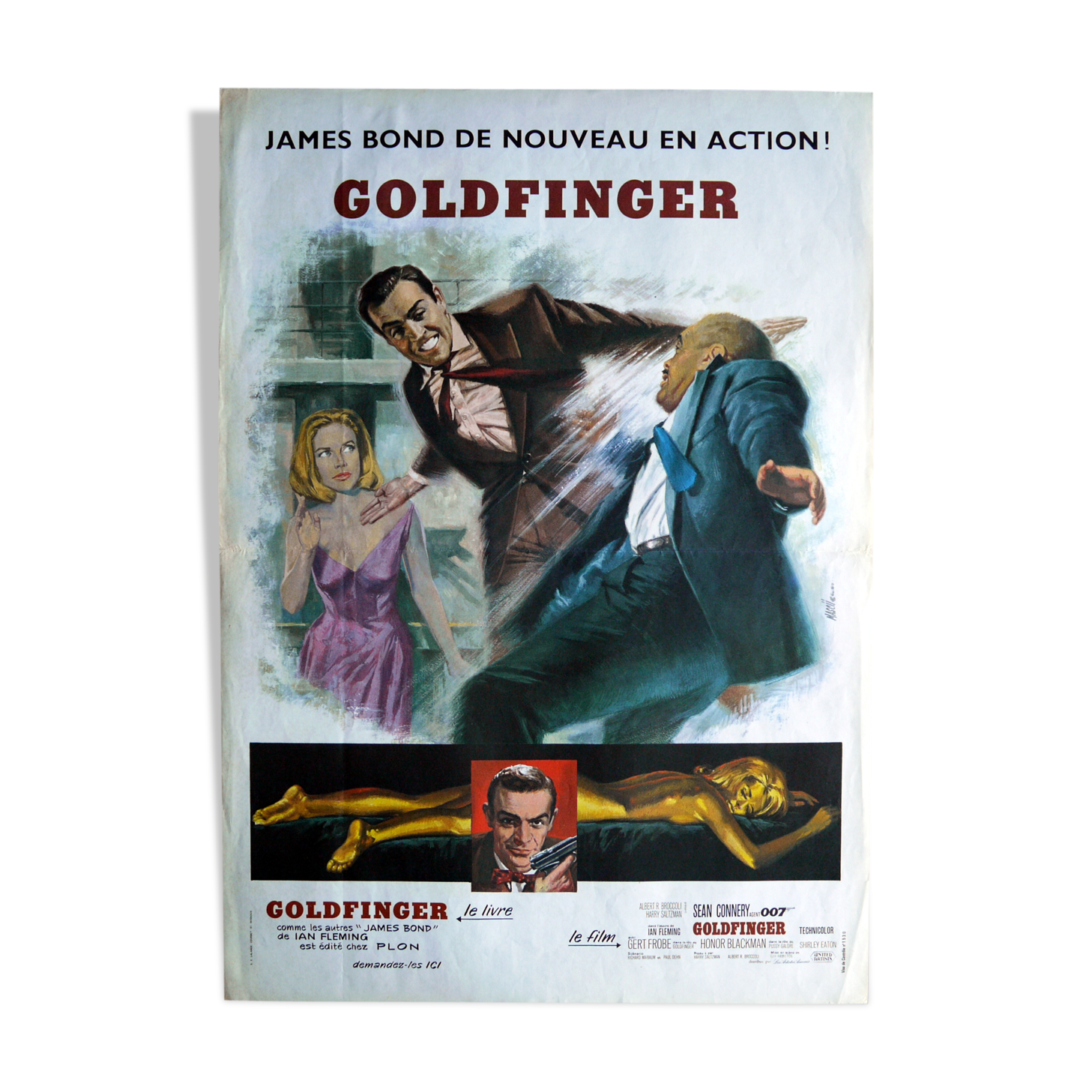Original movie poster "Goldfinger", James Bond 007