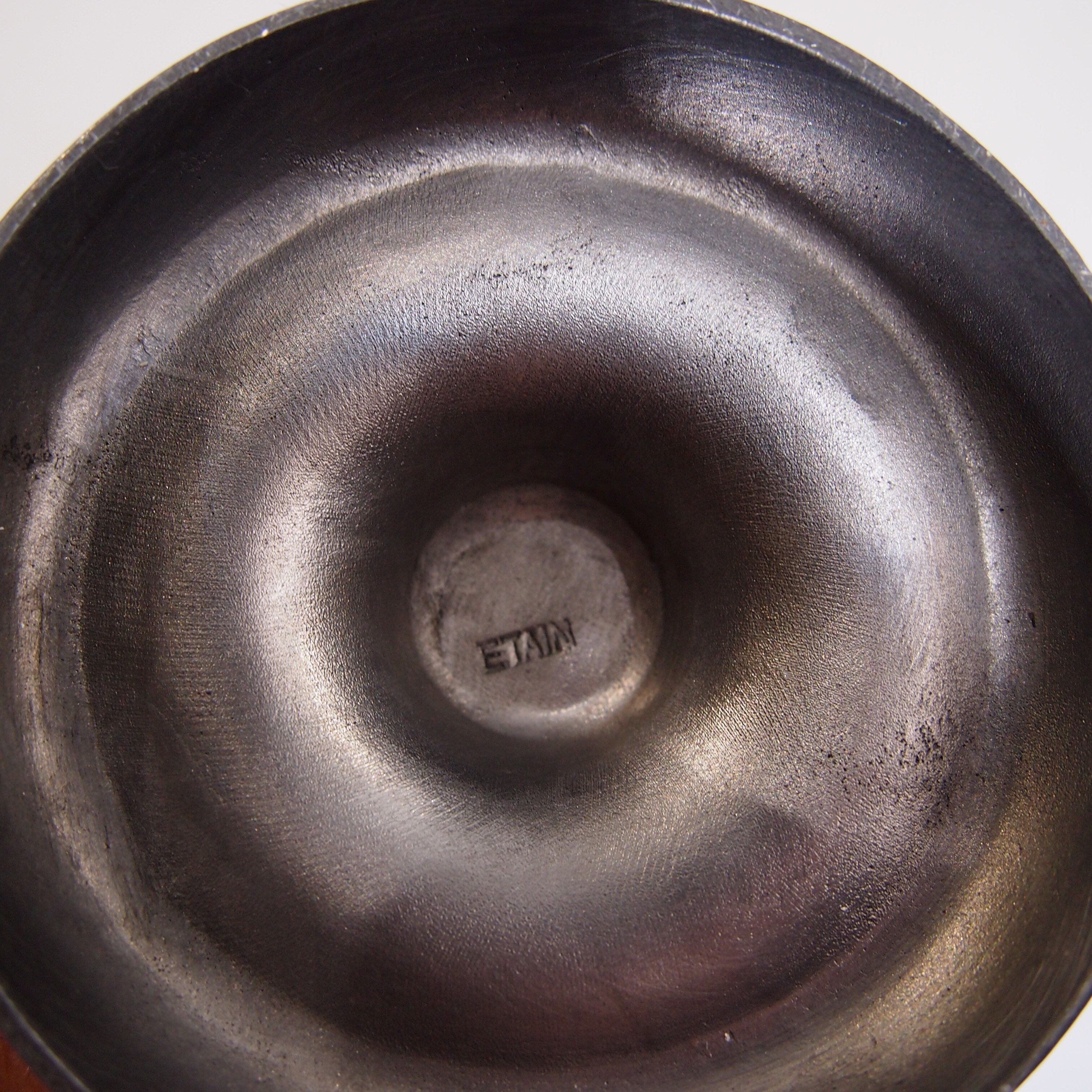 Vintage pewter oil lamp