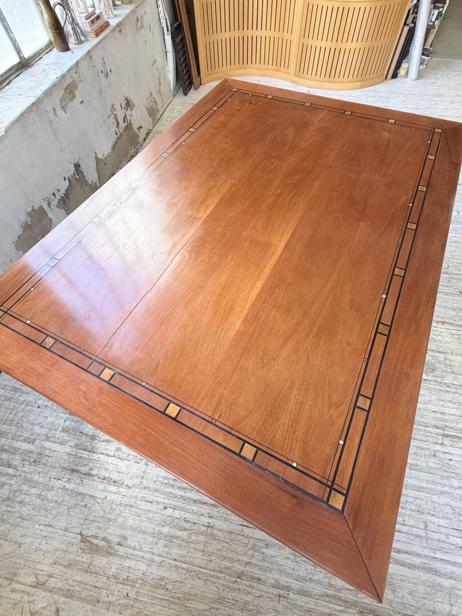Double-sided walnut counter desk 1900