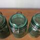 Lot de 3 bocaux en verre vert Durfort