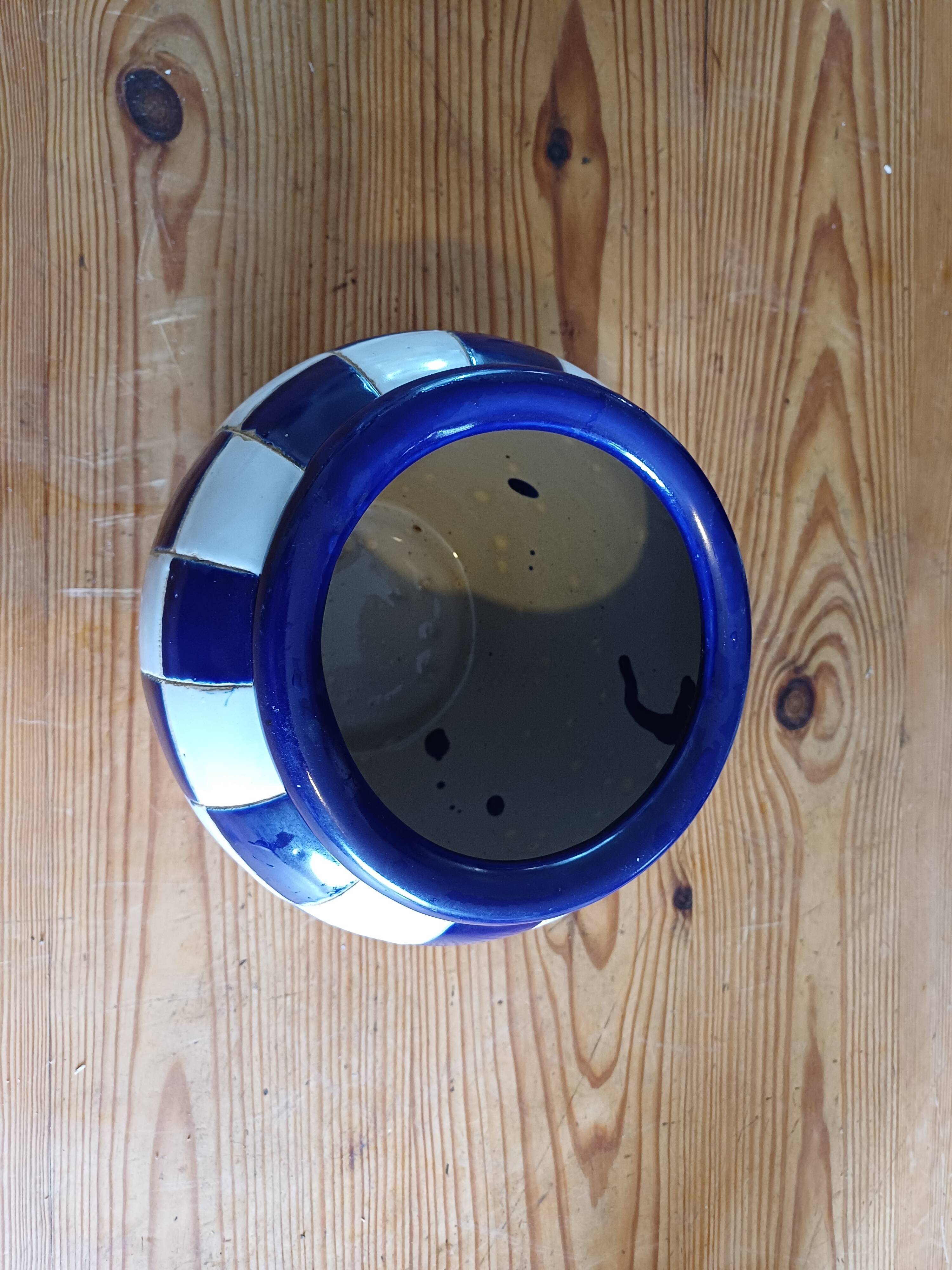 Vintage Glazed Stoneware Vase from the 60s