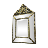 Miroir de coussin français richement décoré du début du 19e siècle
