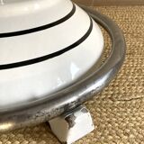 Antique cast iron and enamelled metal table, circa 1950