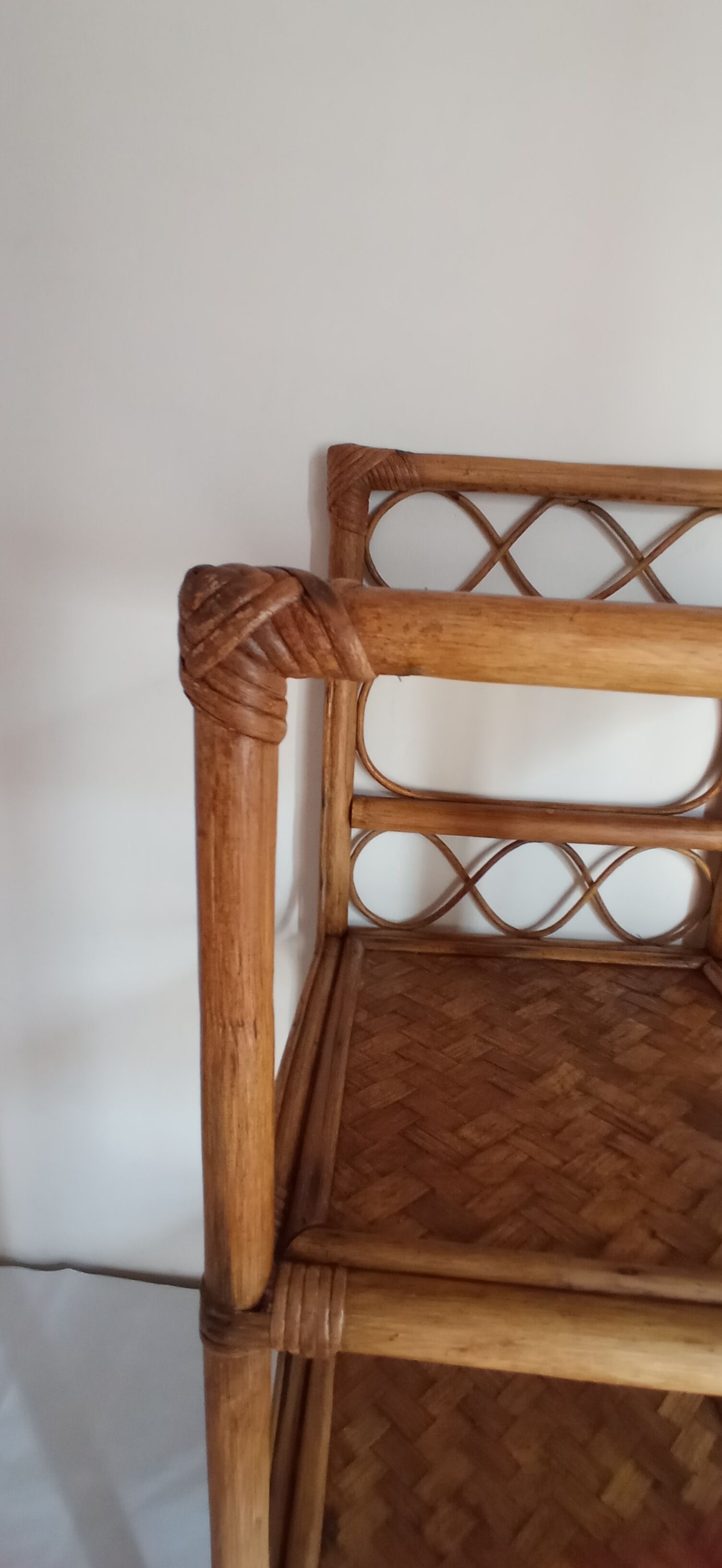 Vintage rattan shelf