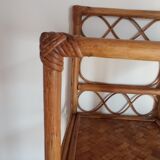 Vintage rattan shelf