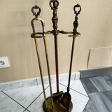 Brass fireplace set