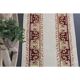 Tapis de couloir vintage turc Oushak fait main en laine et coton blanc