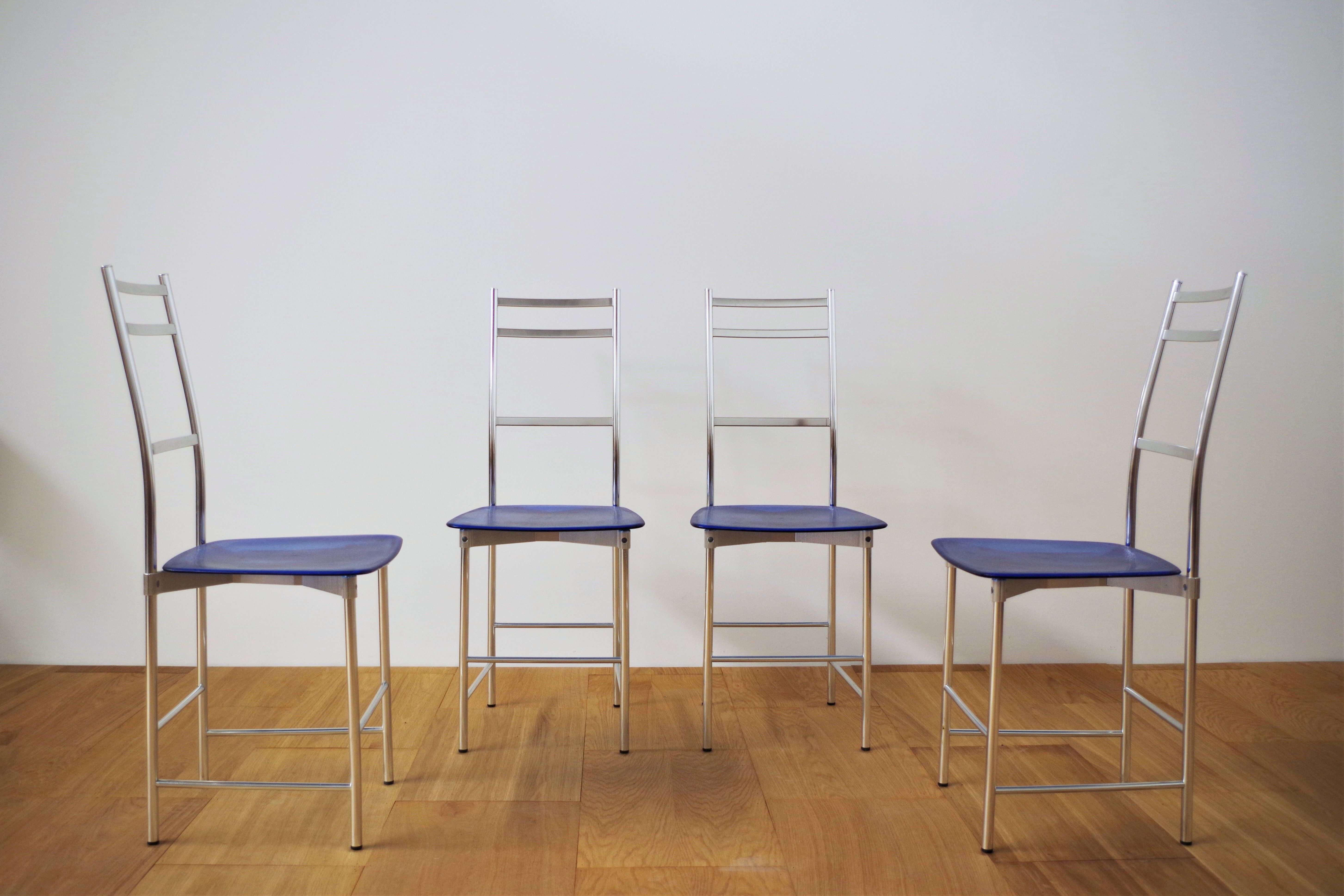Italian Chairs by Ycami, 1980s, Set of 4