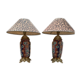 Pair of old Imari lamps.